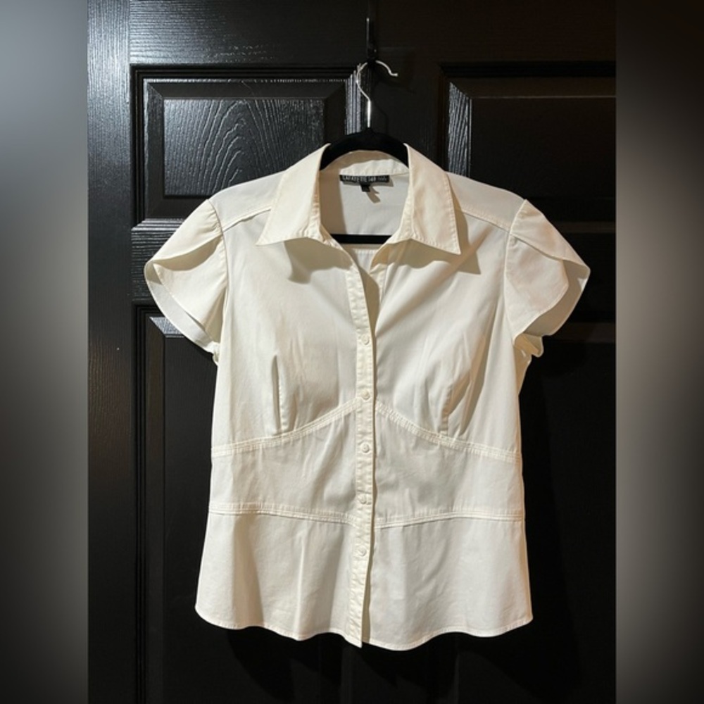 Lafayette 1948 New York Cotton Puff Sleeve Blouse